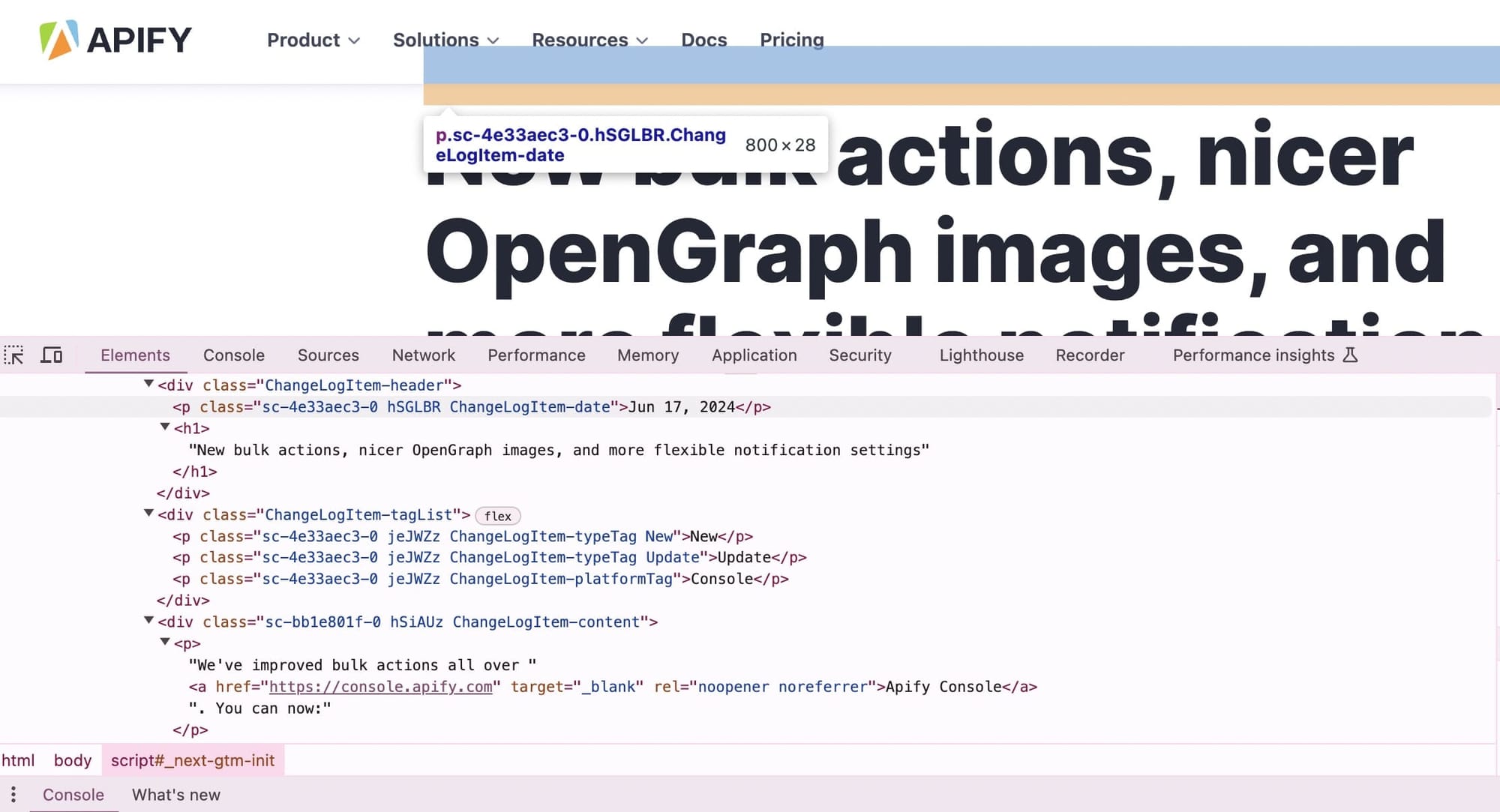 Inspect HTML to. create a page function to create an RSS feed from a website