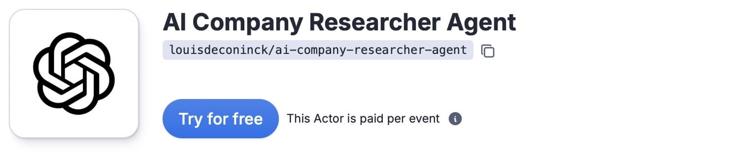 AI Company Researcher Agent