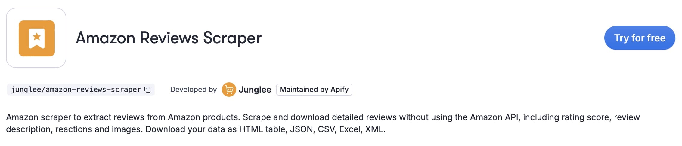 Amazon Reviews Scraper