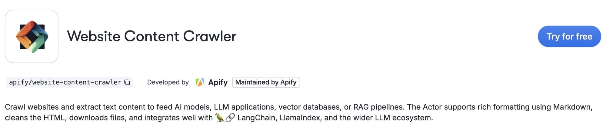 1. Website Content Crawler