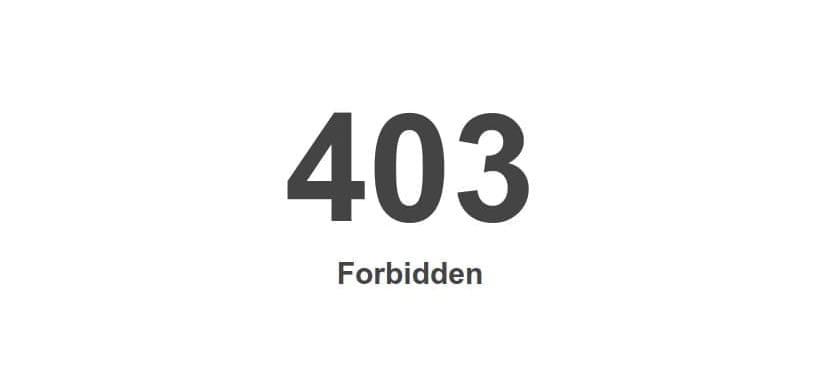 403 Forbidden