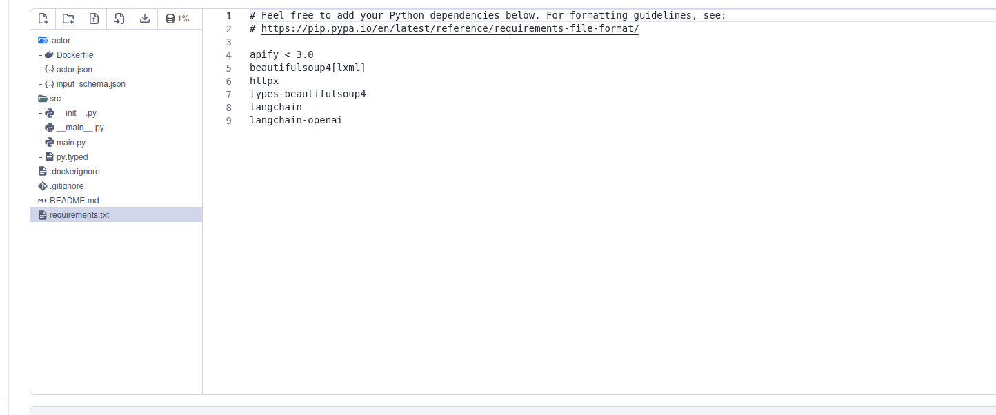 LLM scraper - requirements.txt