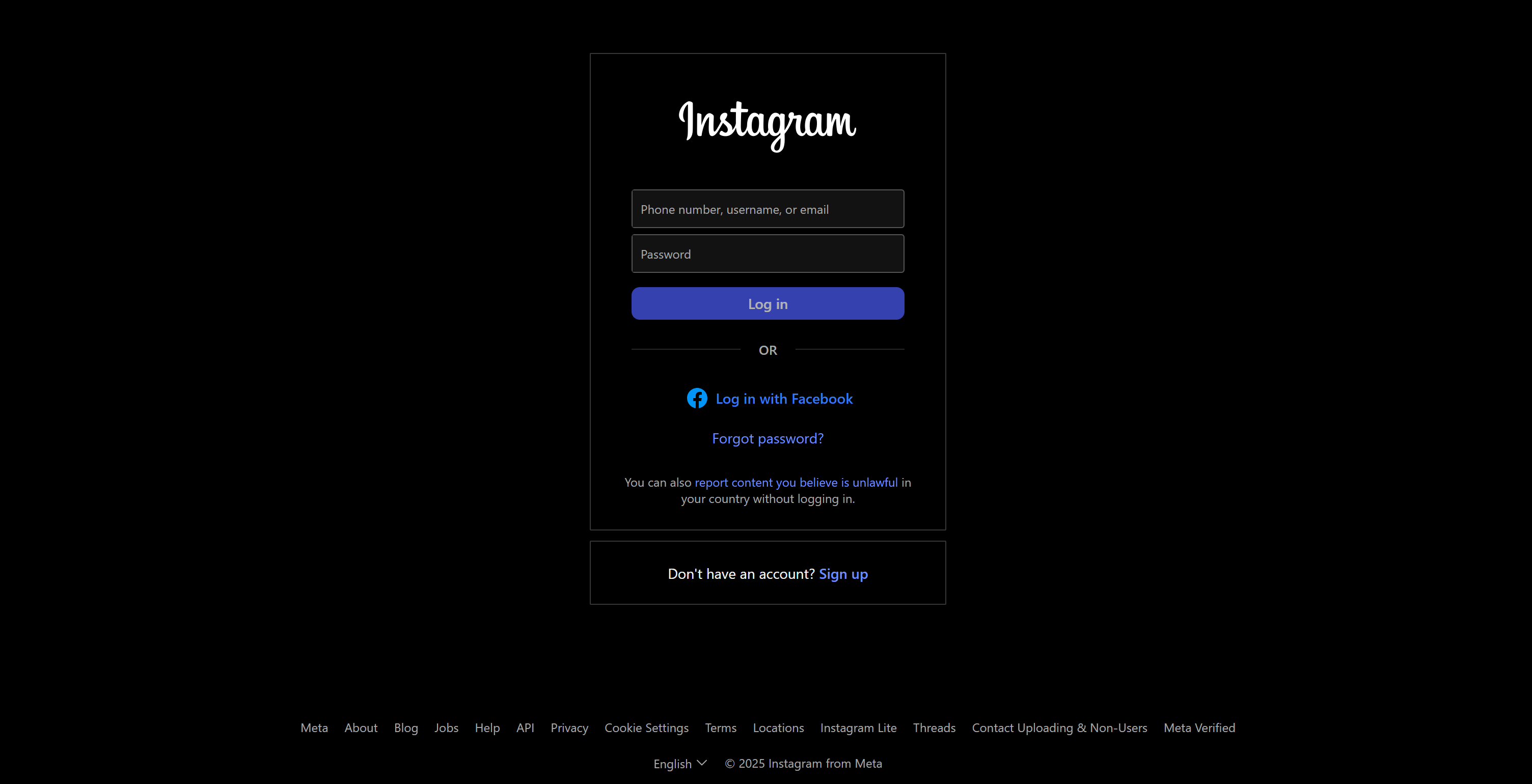 The Instagram anti-bot login wall