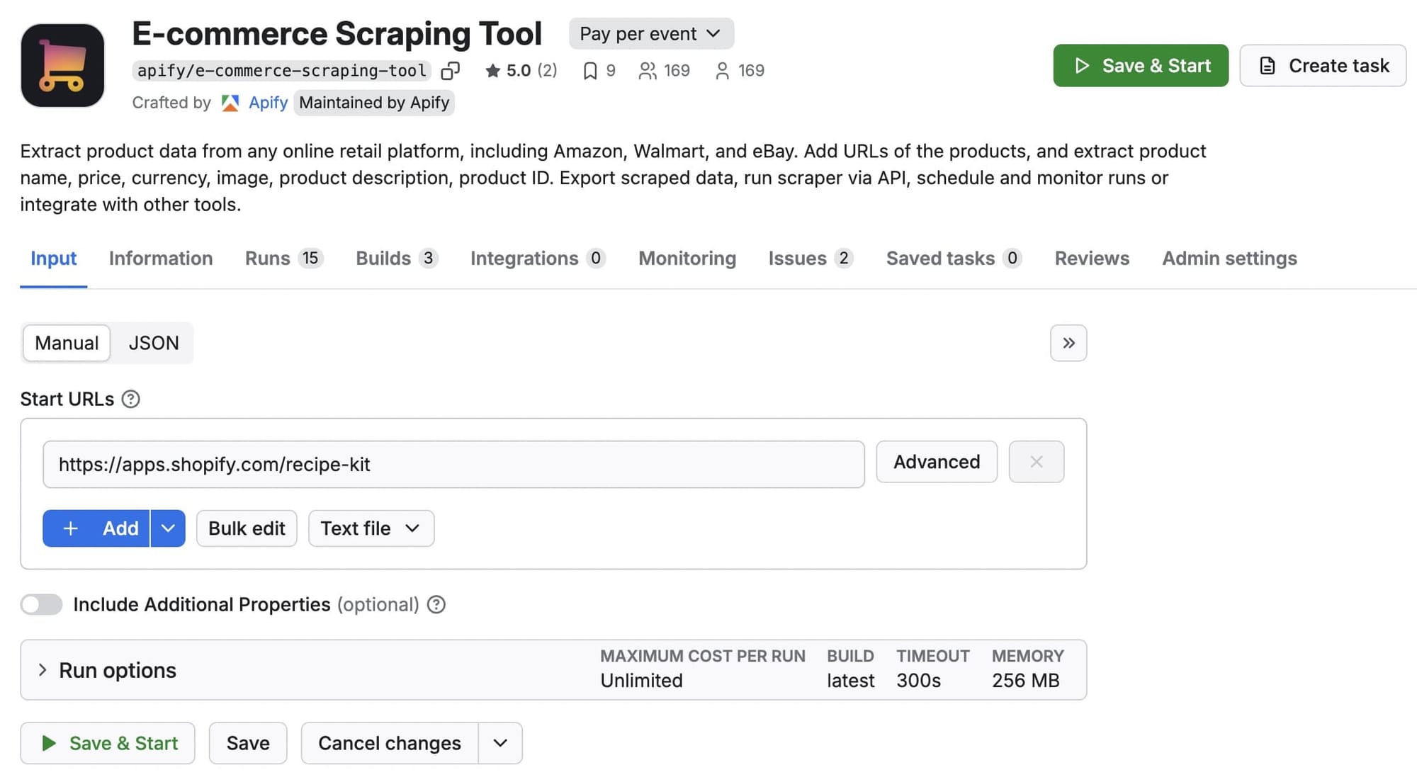 Try E-commerce Scraping Tool on Apify Store