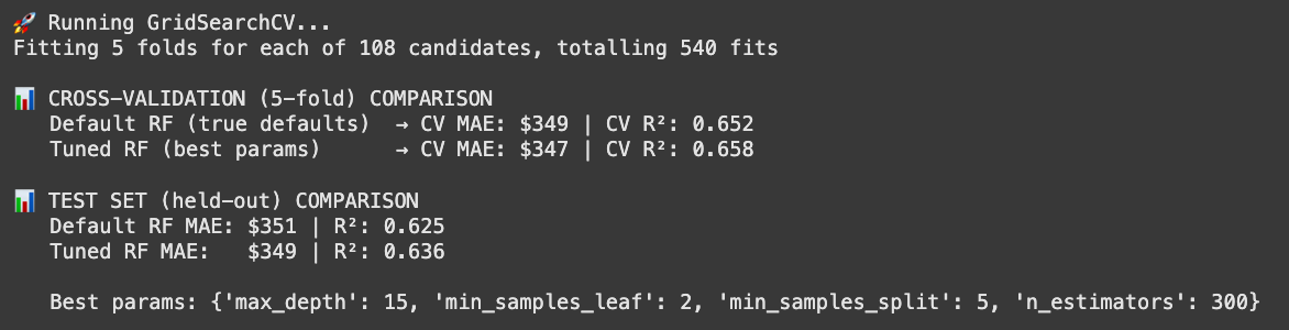 Optimizing the model to reduce MAE