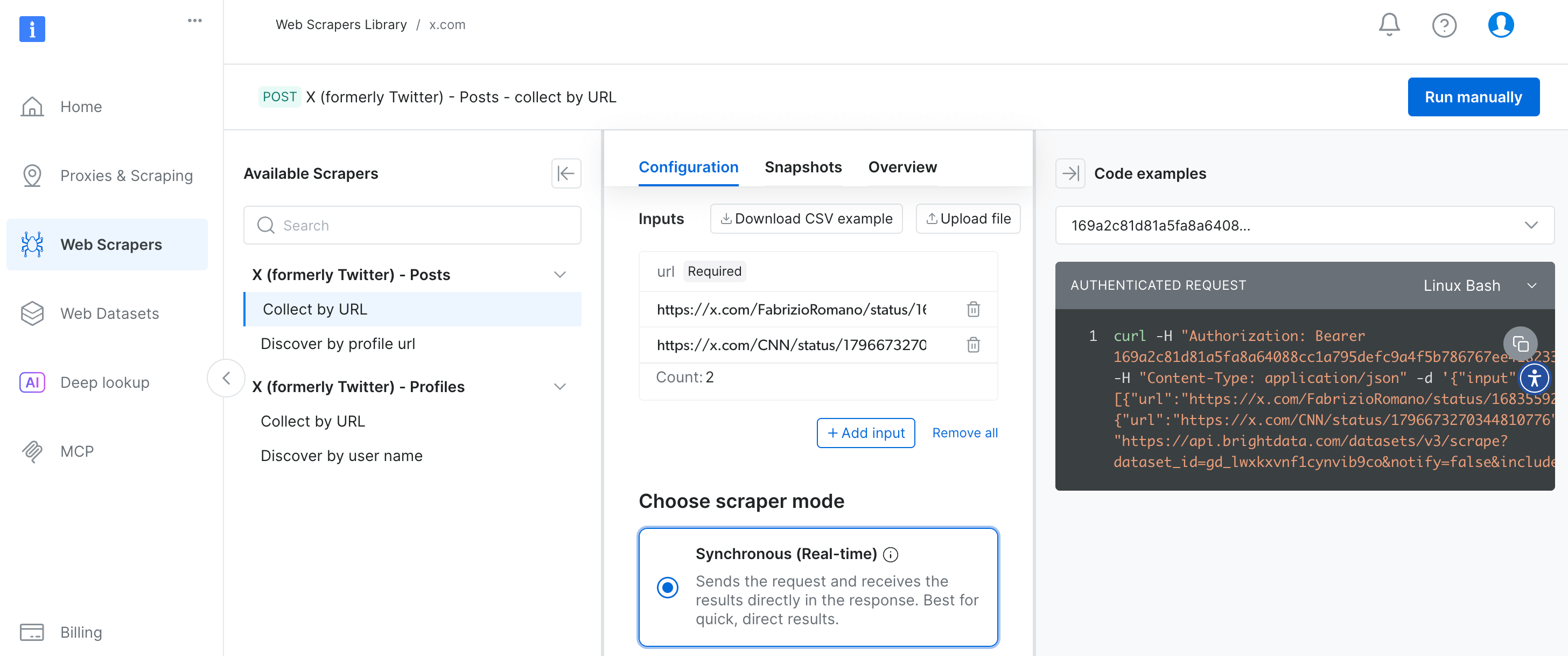 Twitter Post Scraper UI