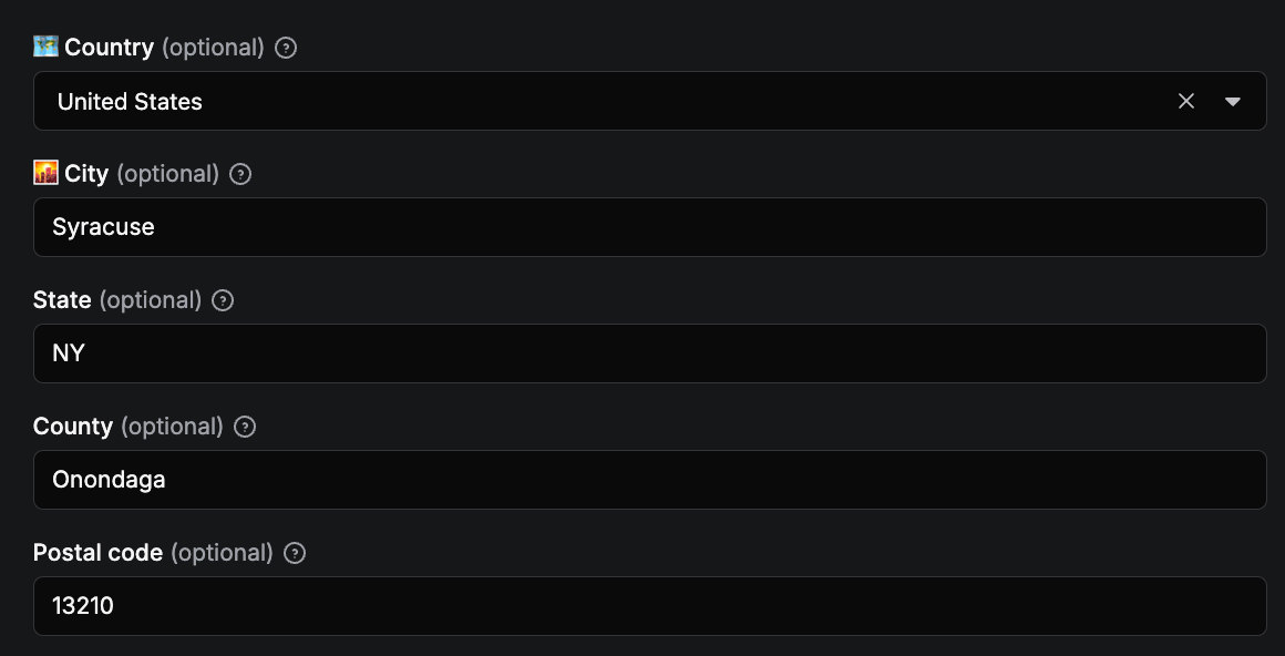 Detailed location - Google Maps Scraper UI