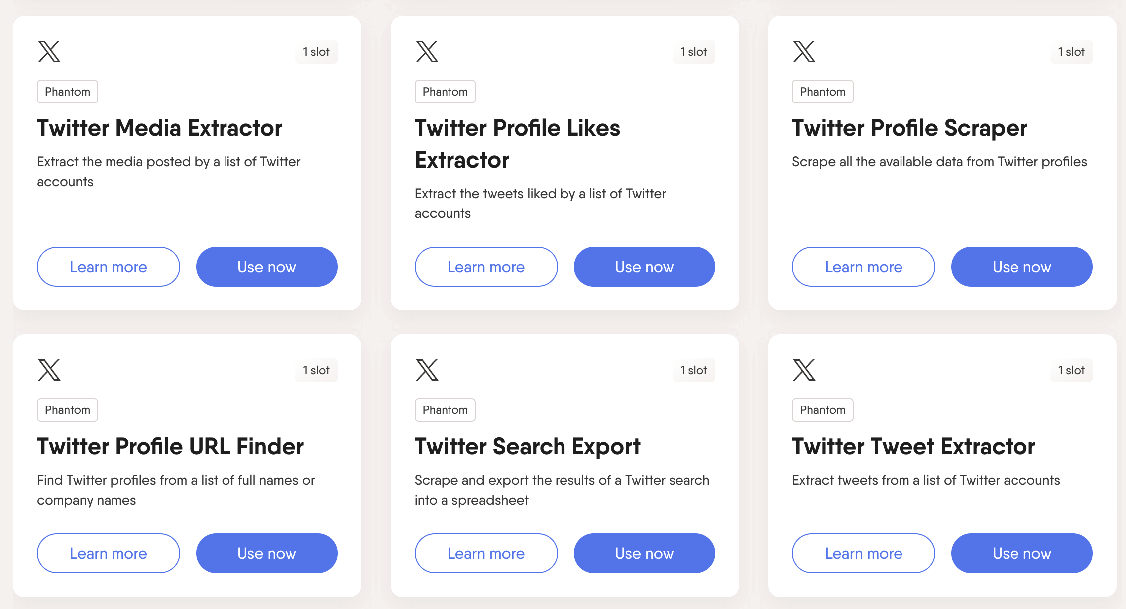 PhantomBuster Twitter Phantoms 