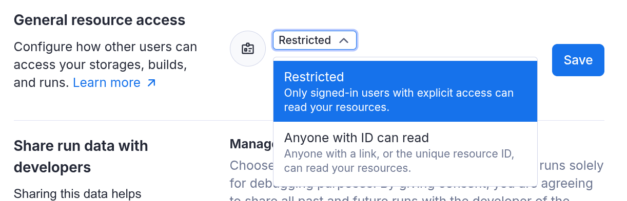 General resource access - Restricted