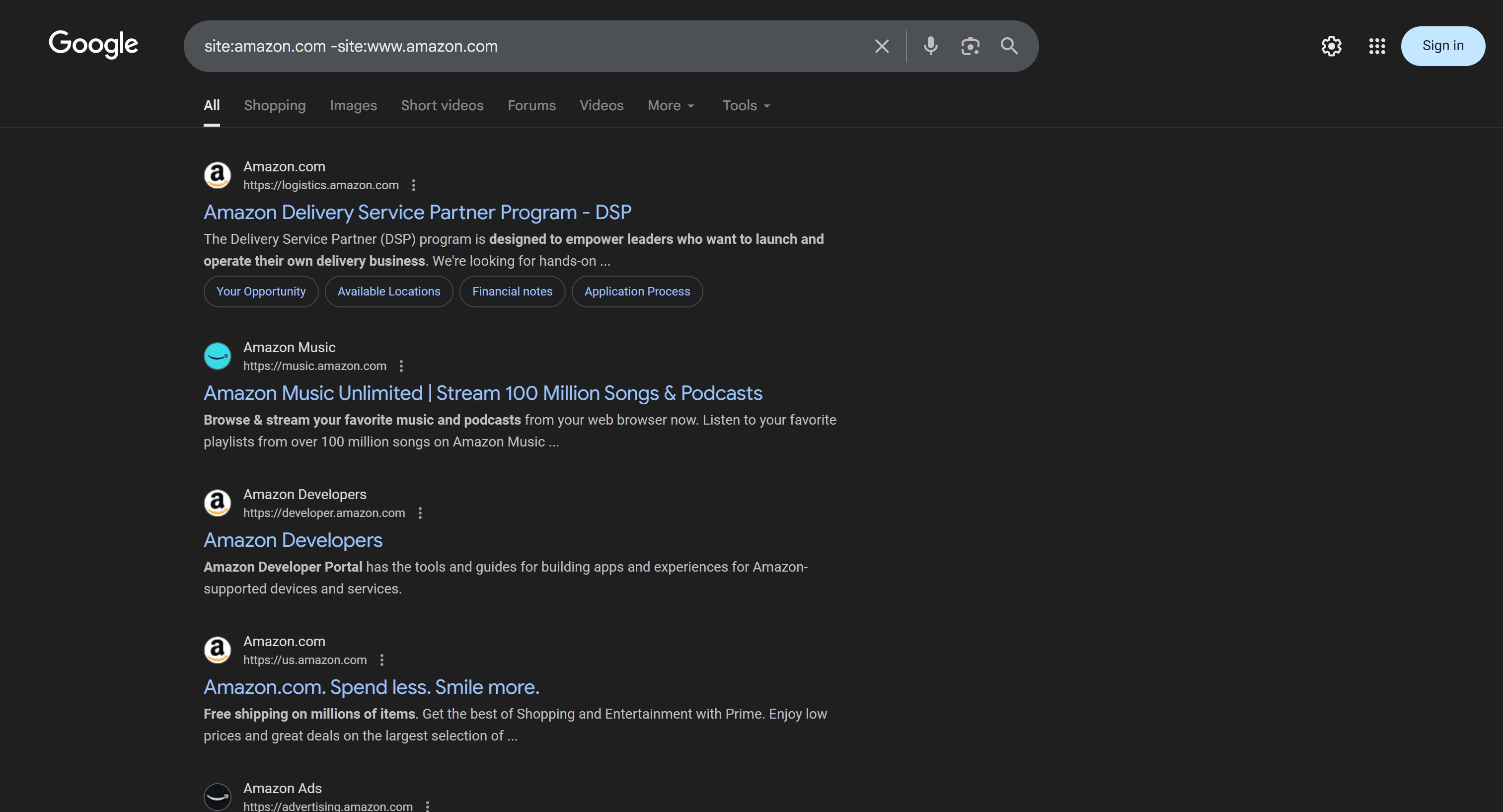 Discovering Amazon subdomains