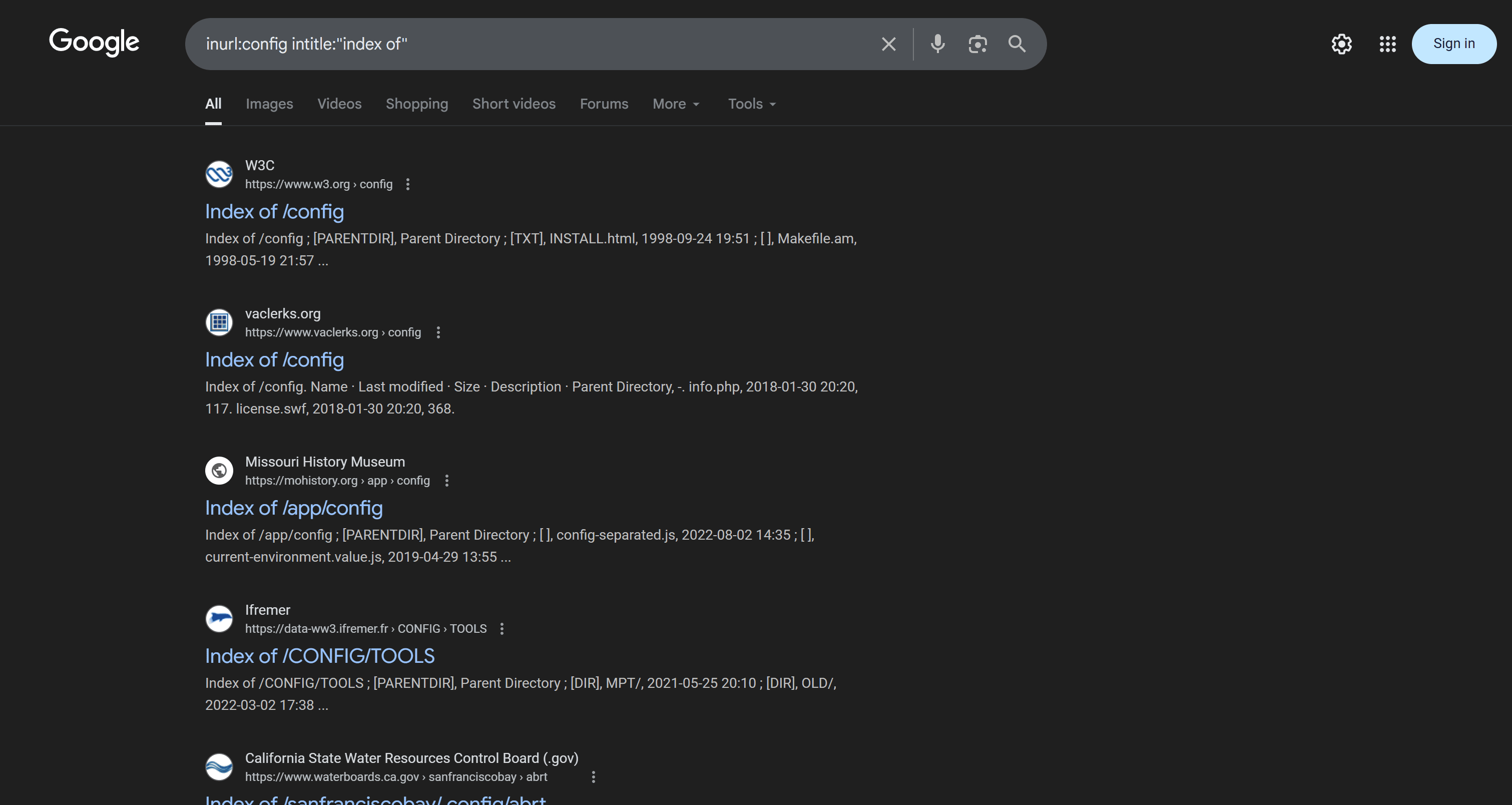 Discovering config files