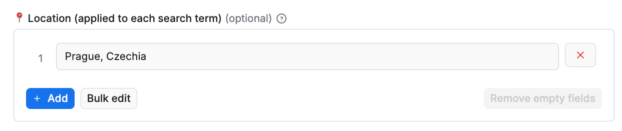 Facebook Search Scraper - location