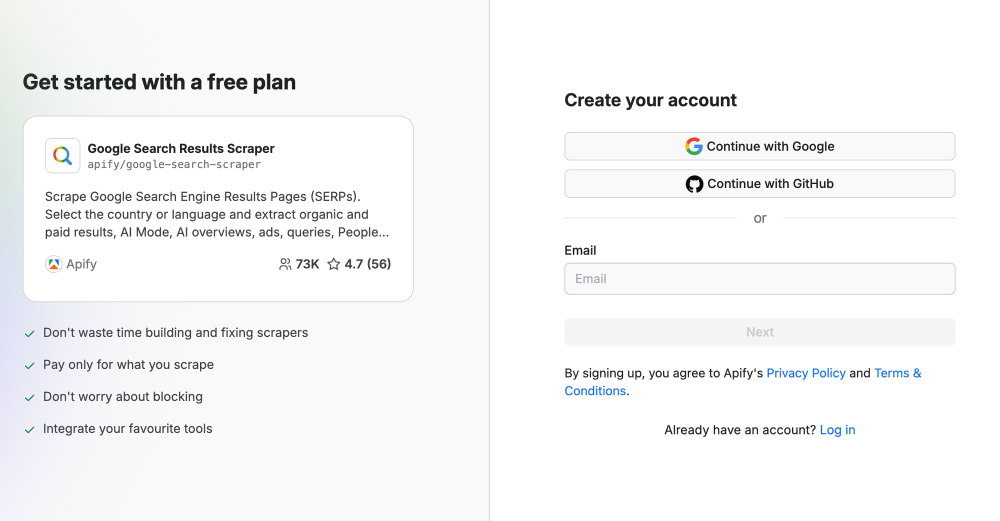 Try Google Search Results Scraper for Free