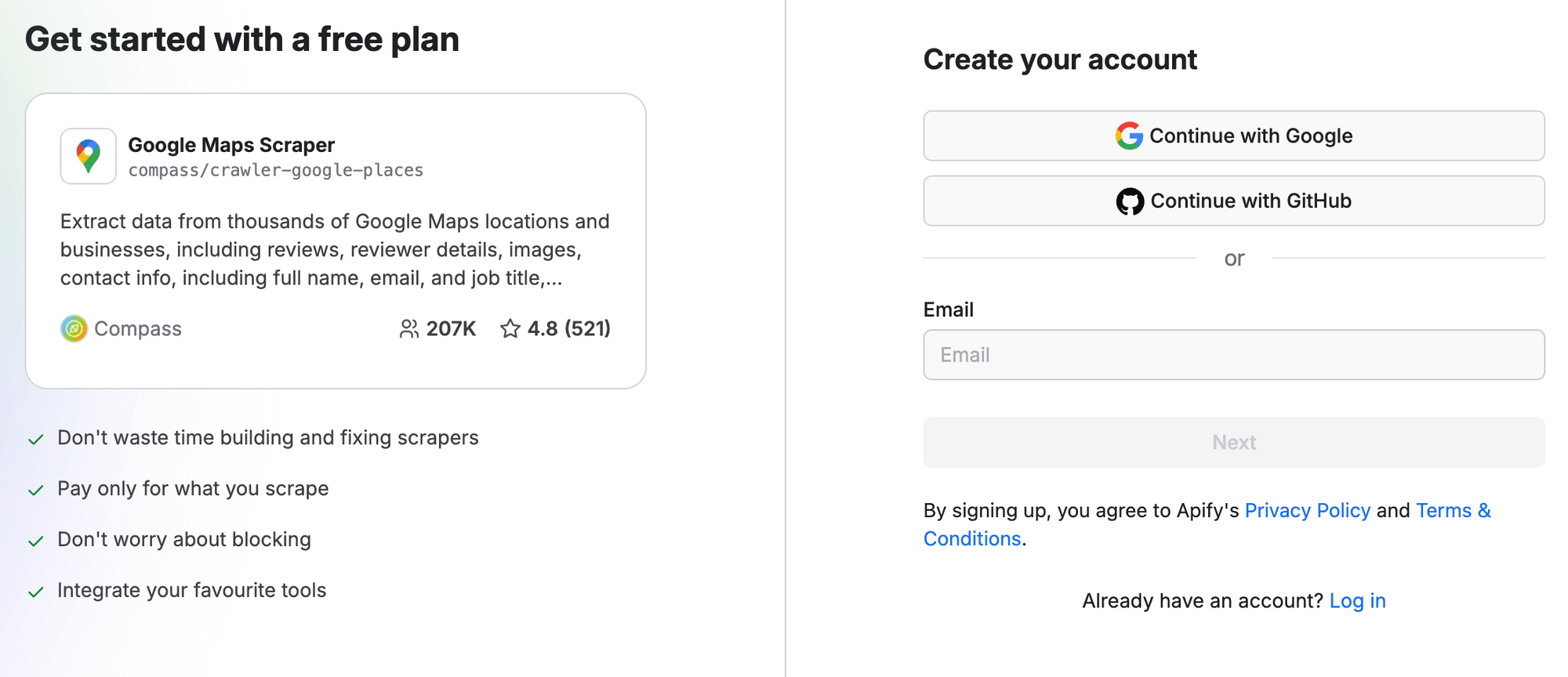 Try Google Maps Scraper for free