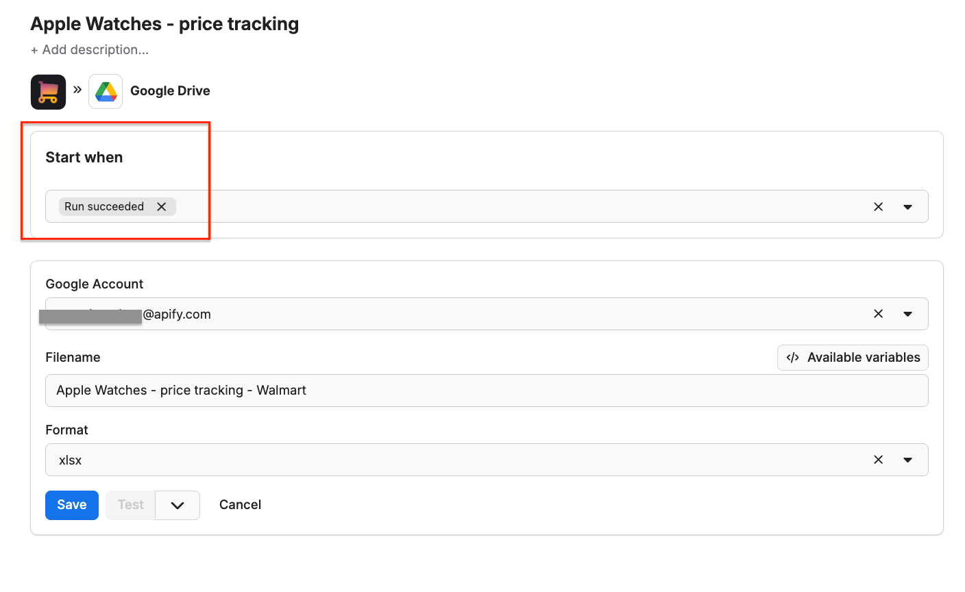 Integration: Choosing the trigger 