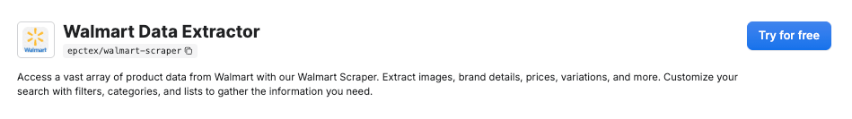 Walmart Data Extractor