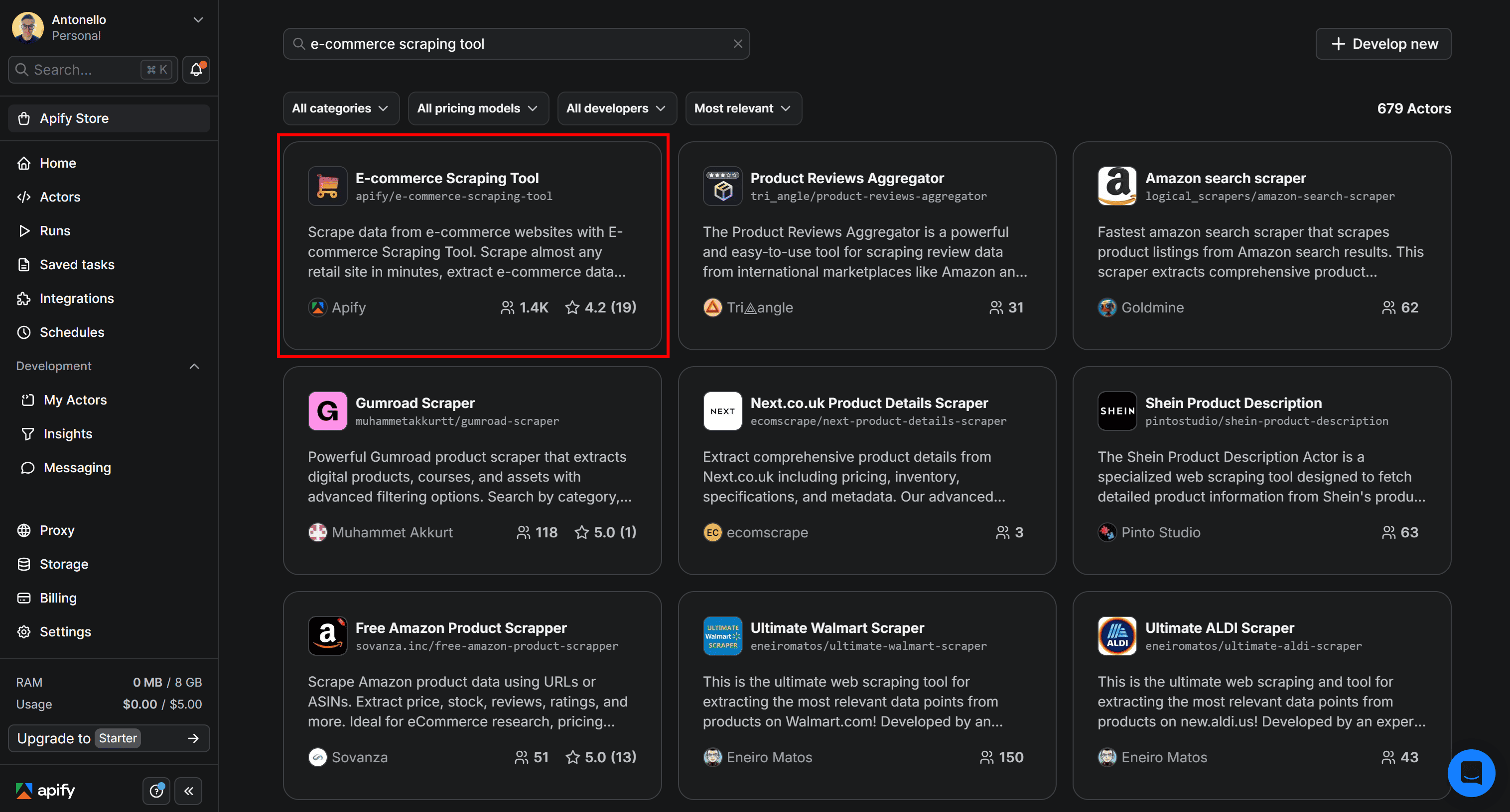 Selecting E-commerce Scraping Tool