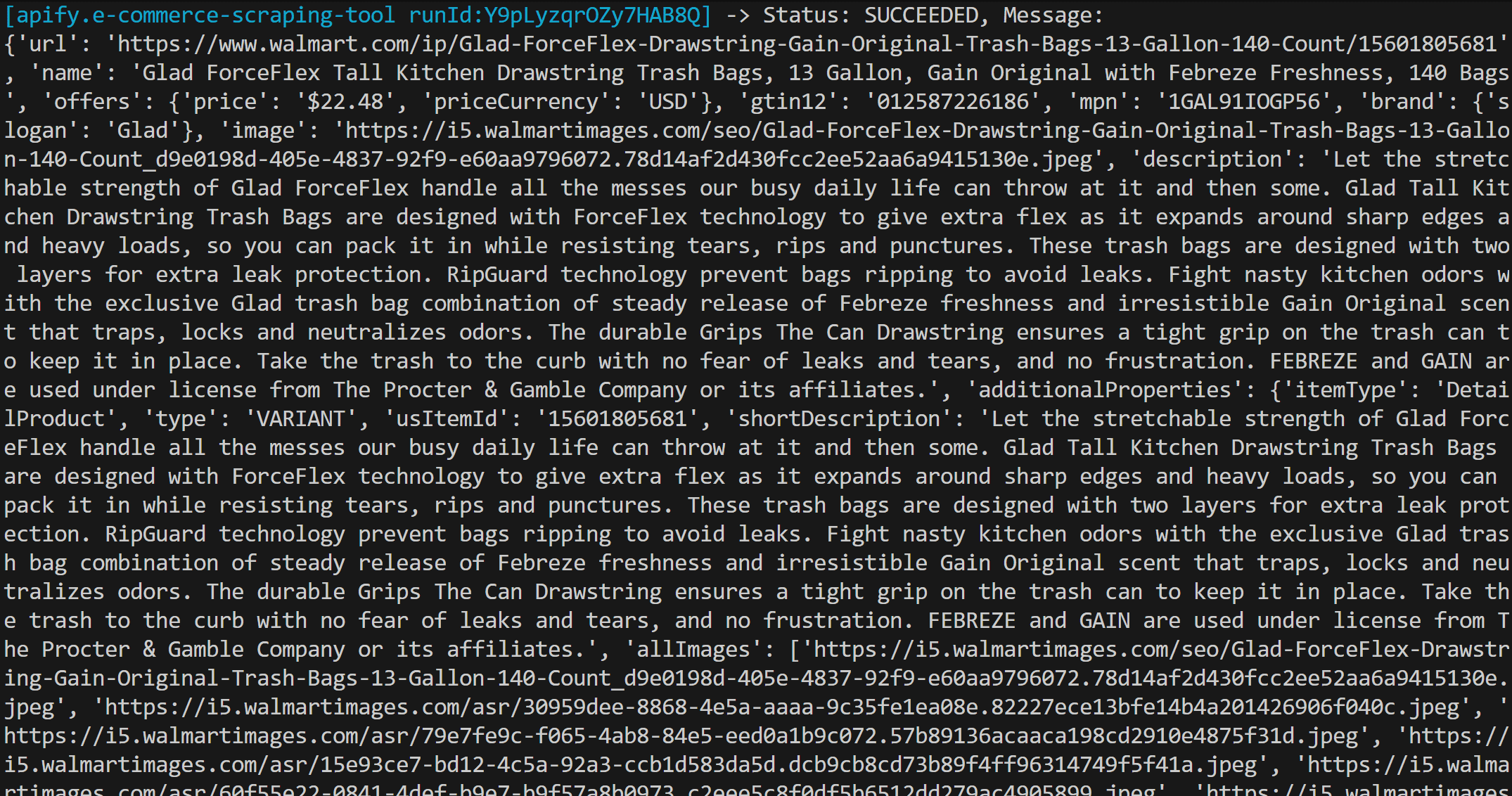 Richer output data using additional properties 