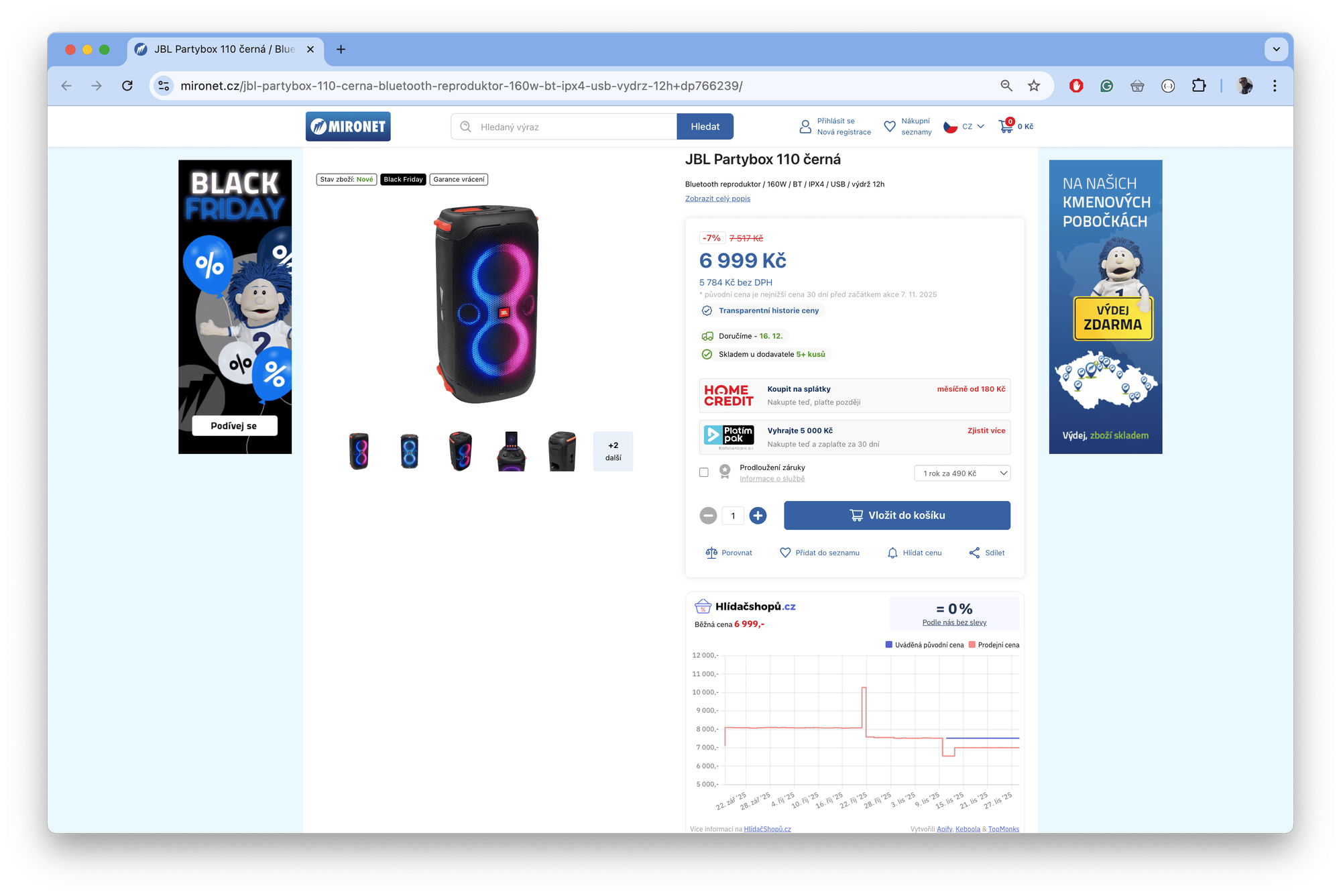 Price-increased product still shown as discounted on Mironet