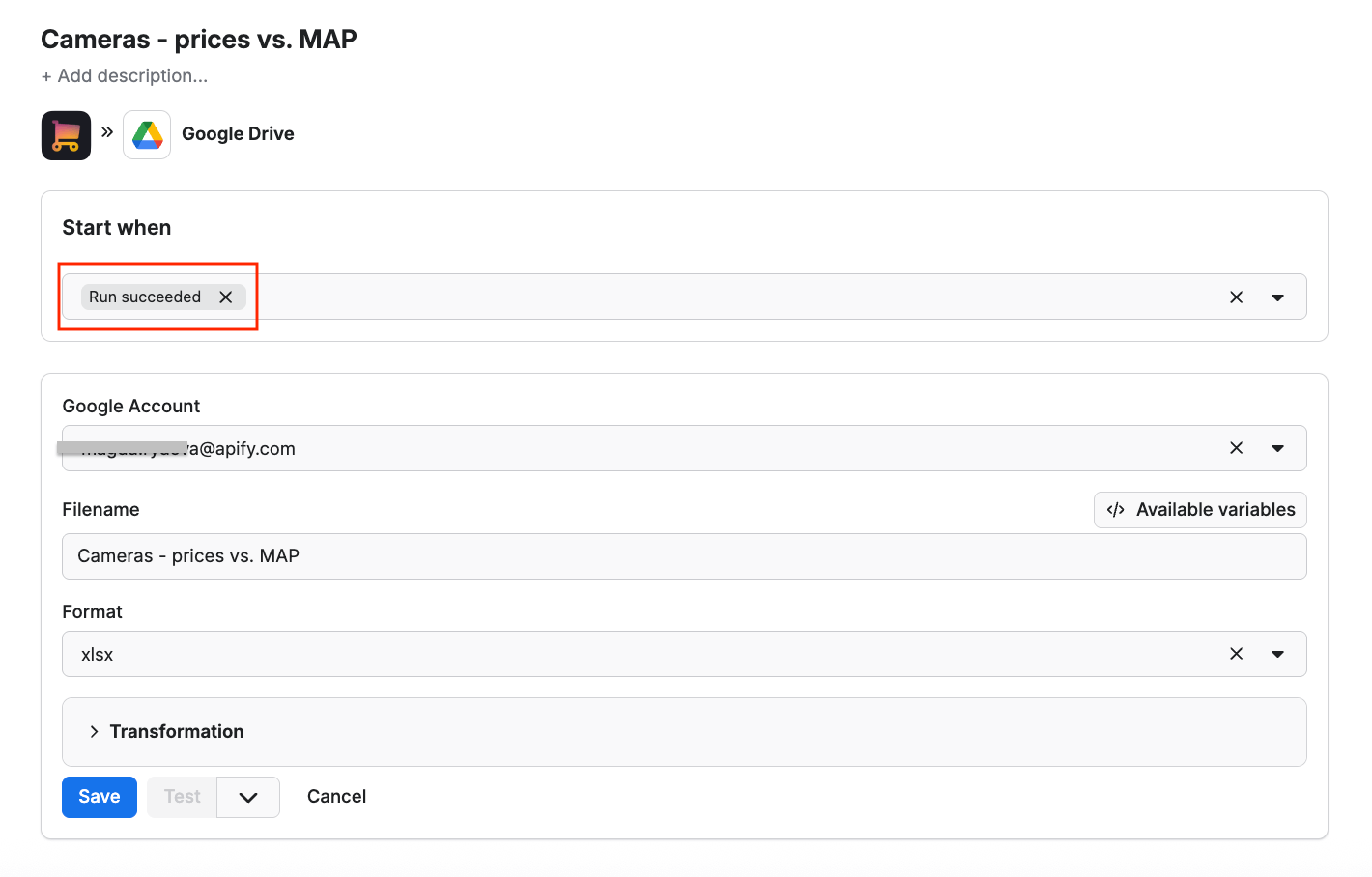 Integration: choosing the starting point 