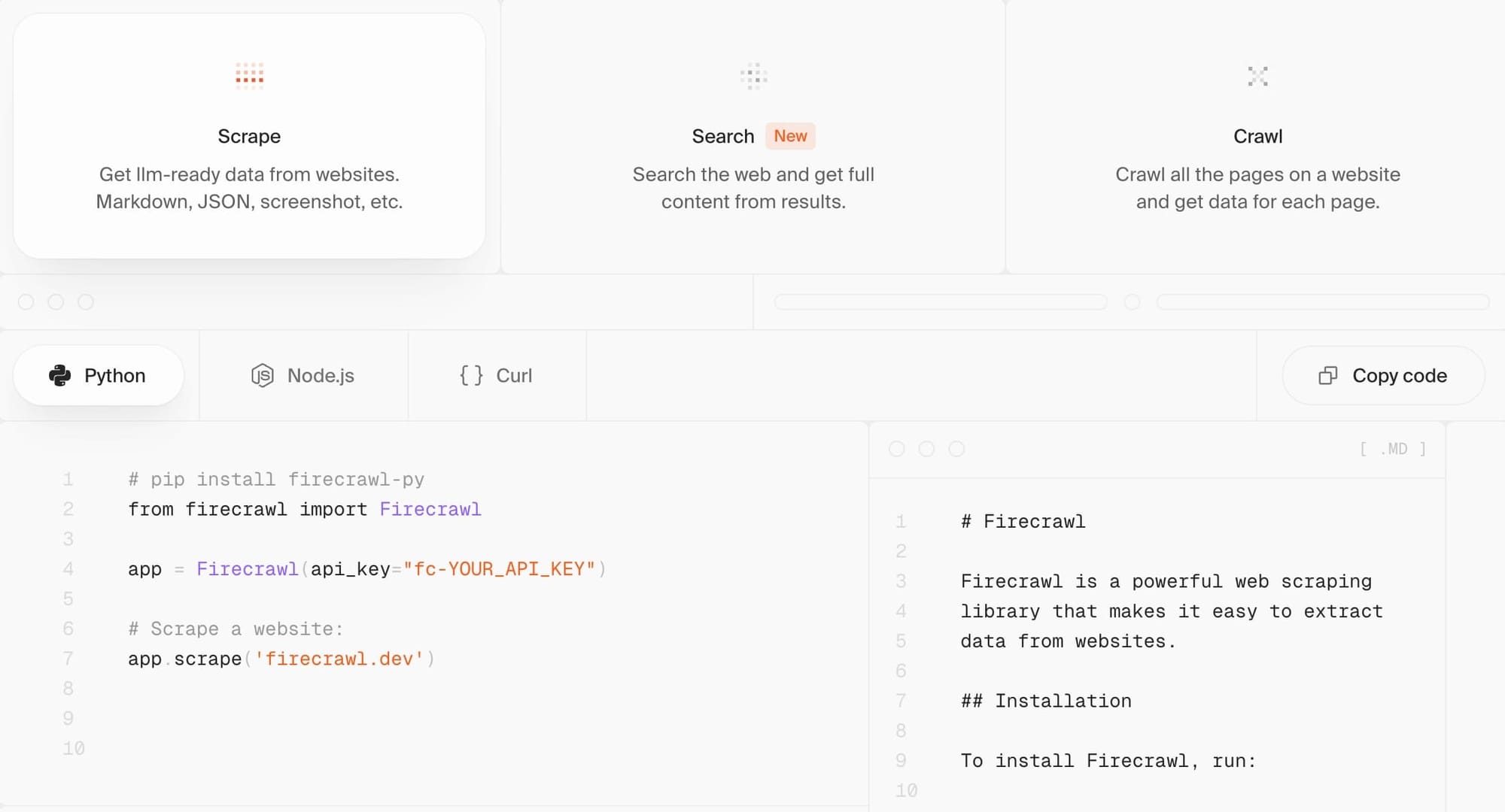 Firecrawl - Unified AI-driven scraping