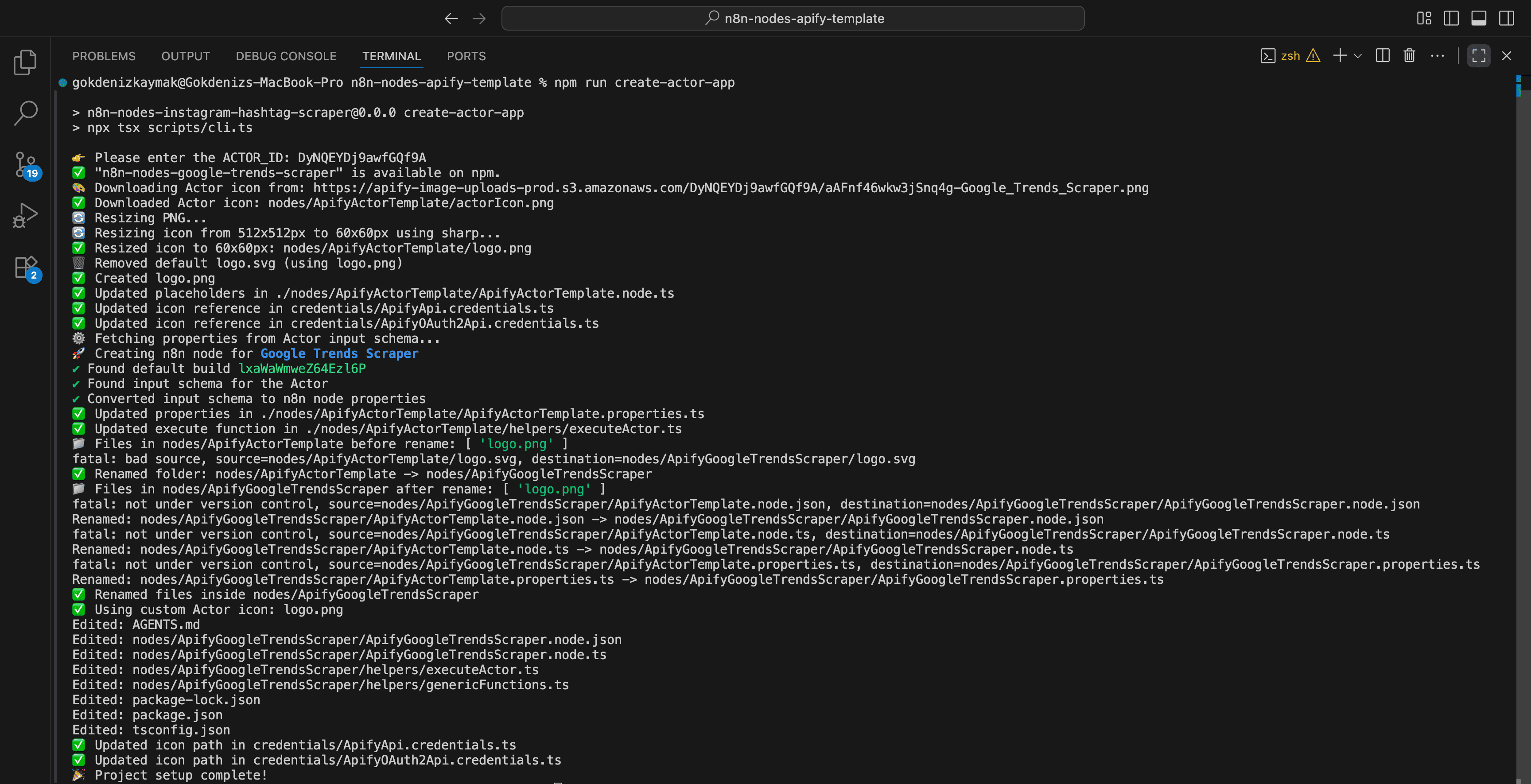 Generated n8n node files