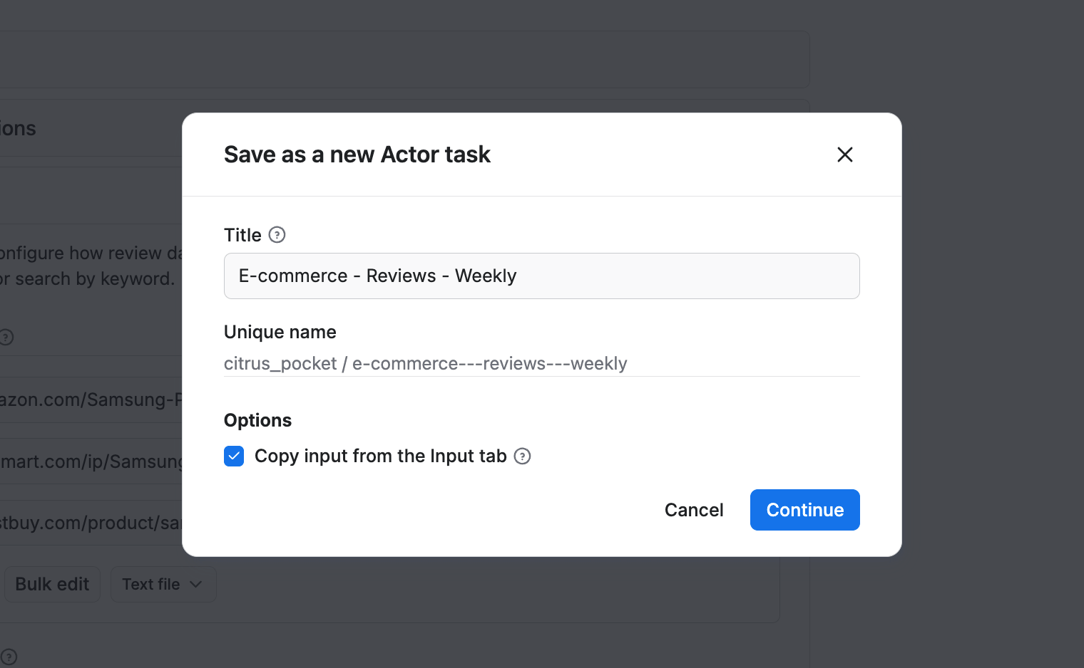 Name a task - e-commerce reviews