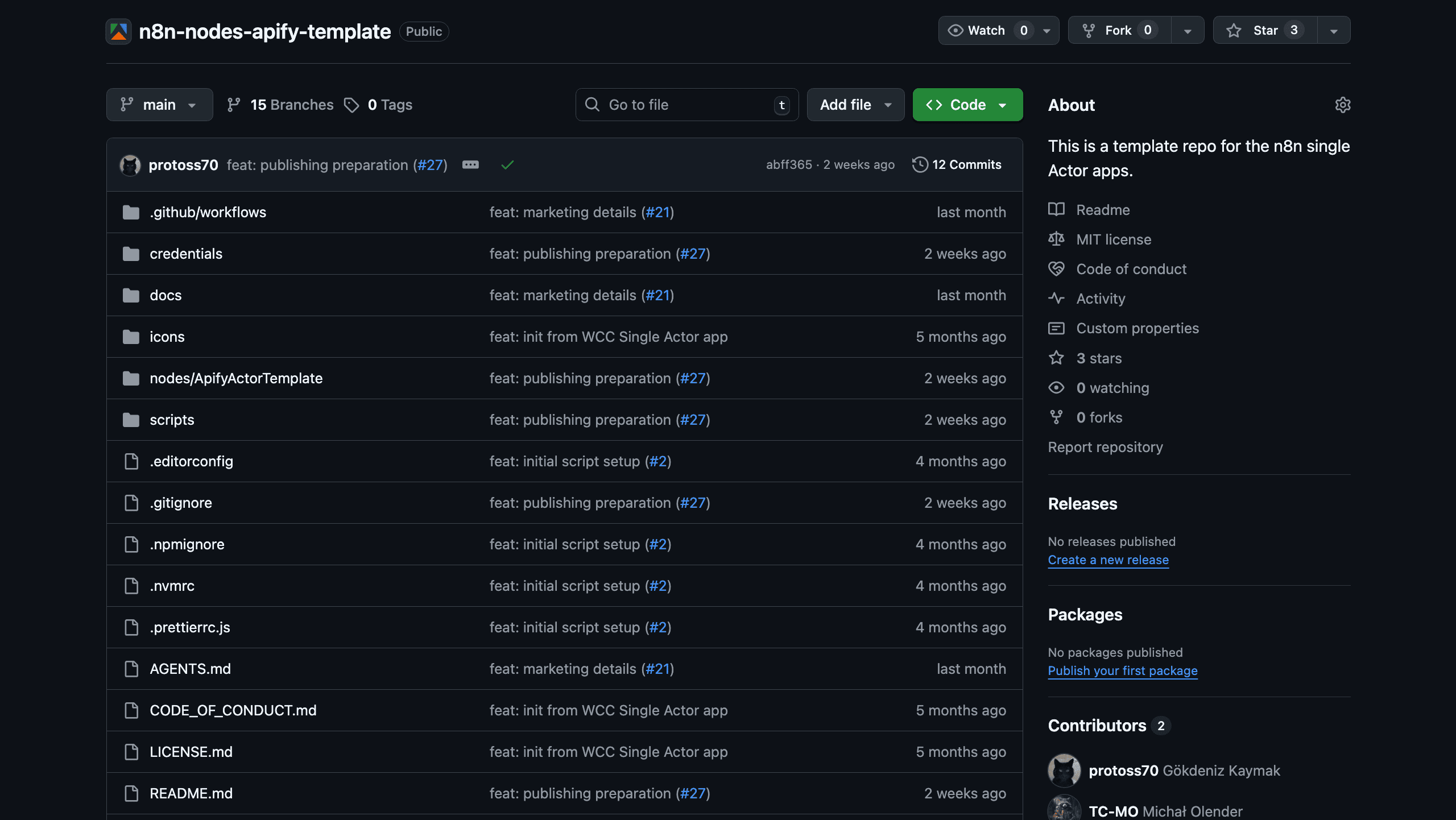 n8n nodes - Apify template