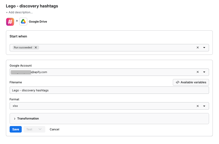 Setting up the integration with GDrive