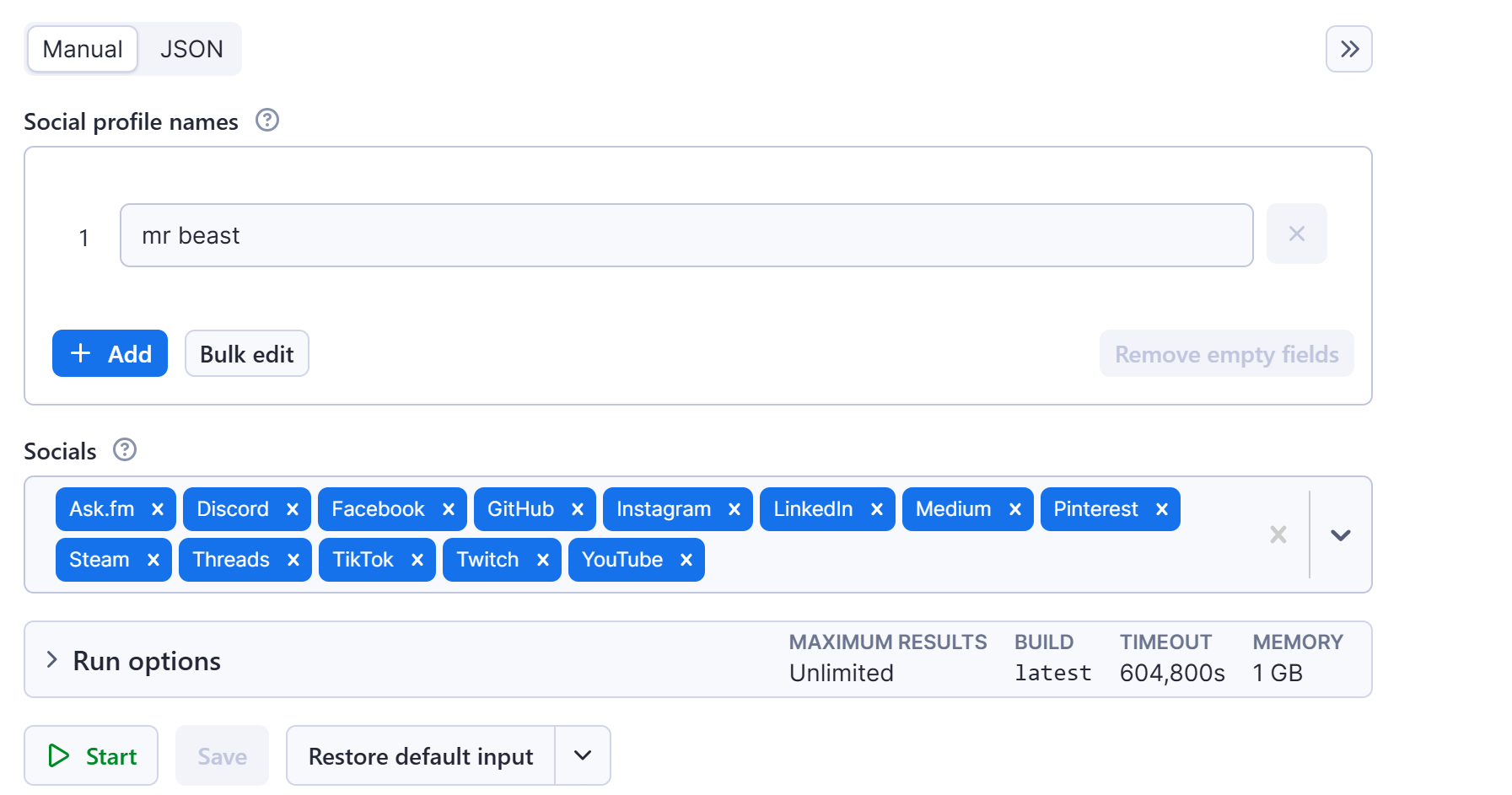 Find person profiles all over the social media