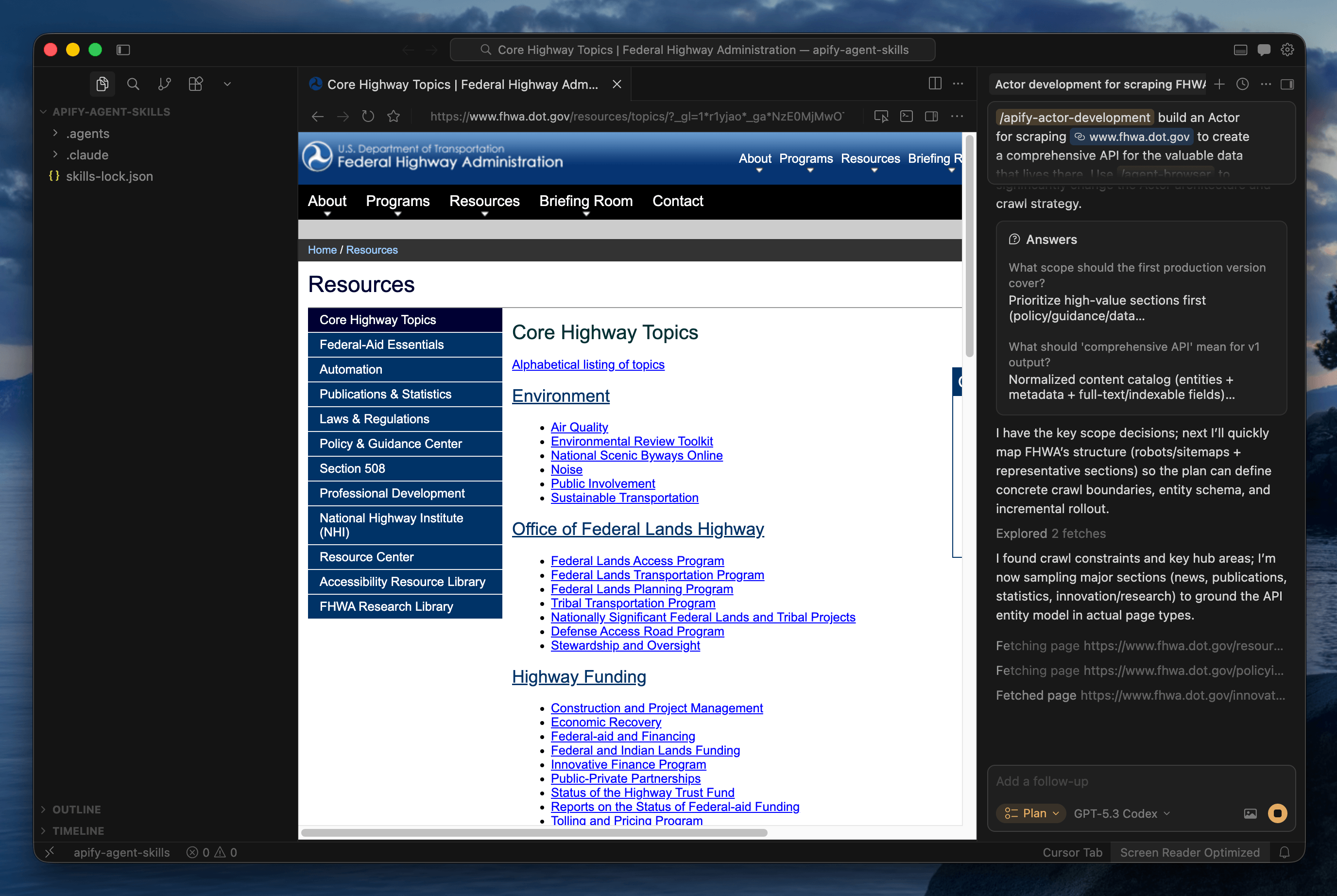 Developing an Actor with Apify Agent Skills in Cursor