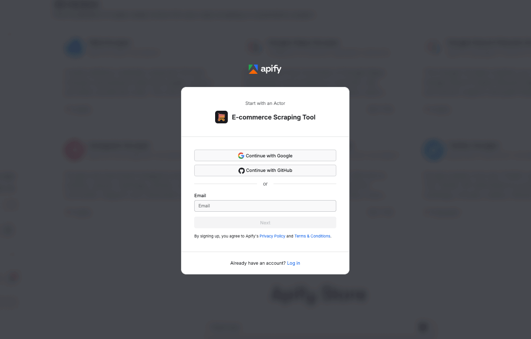 Get started with a free plan - with your email or GitHub account and without a credit card.