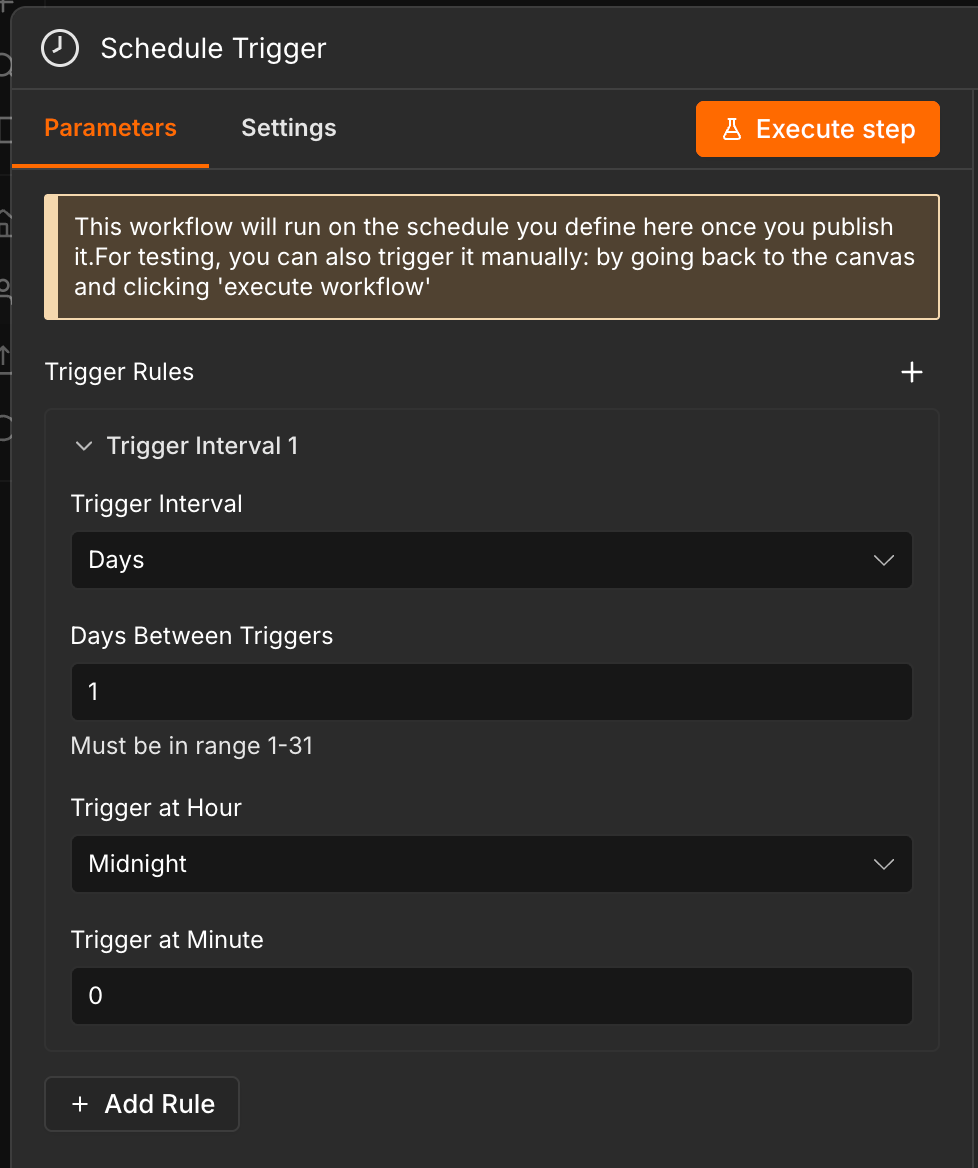 Create a scheduled trigger