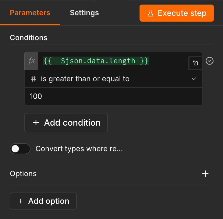 Define the filtering expression
