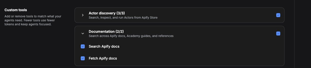 Adding the documentation tool