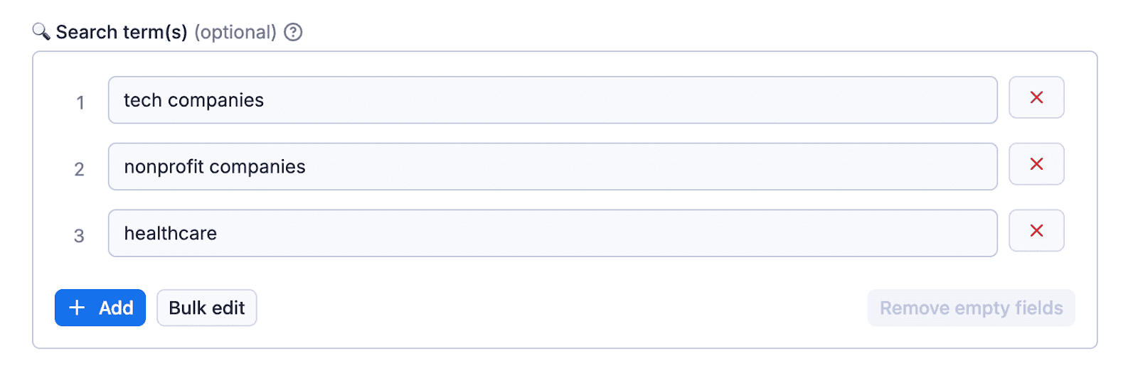 Choose search terms