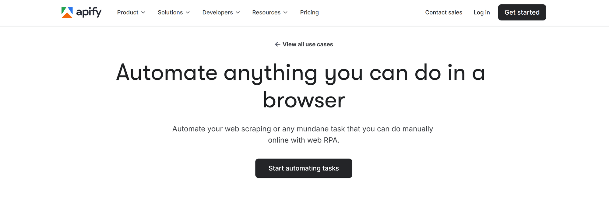 Apify's browser-based RPA capabilities