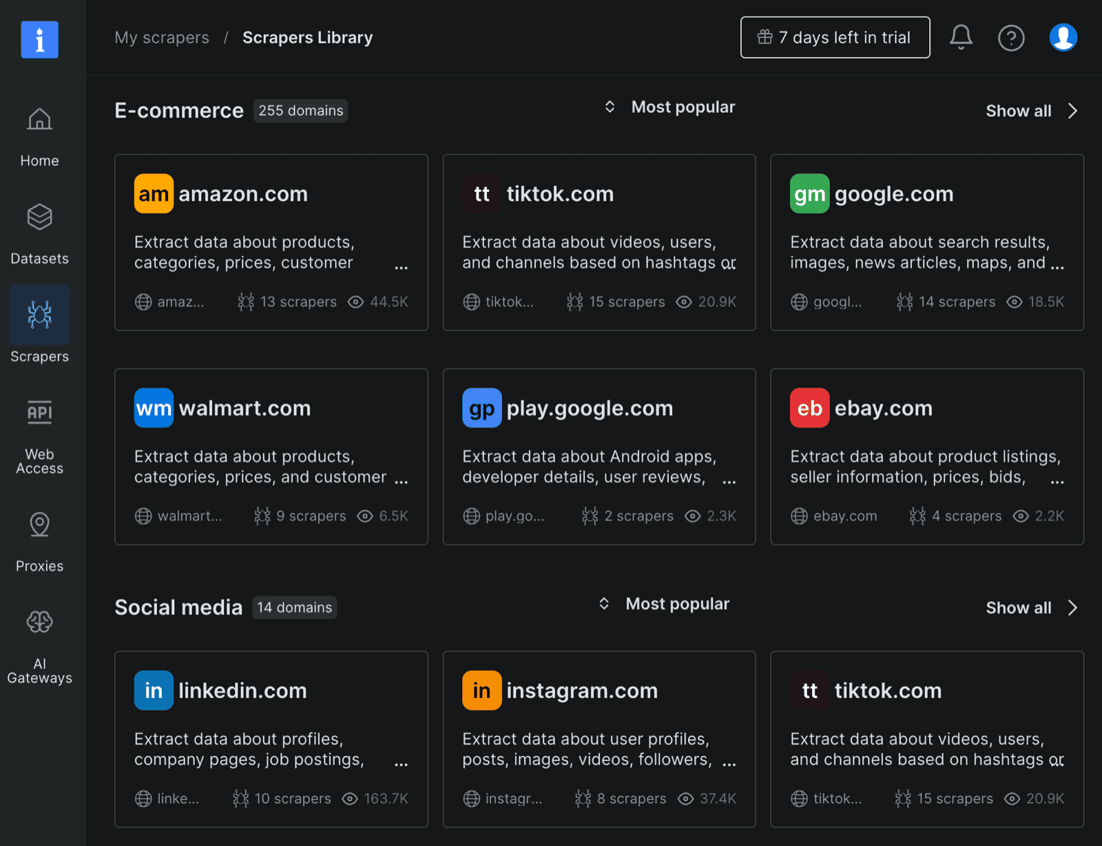 Bright Data Scrapers Library
