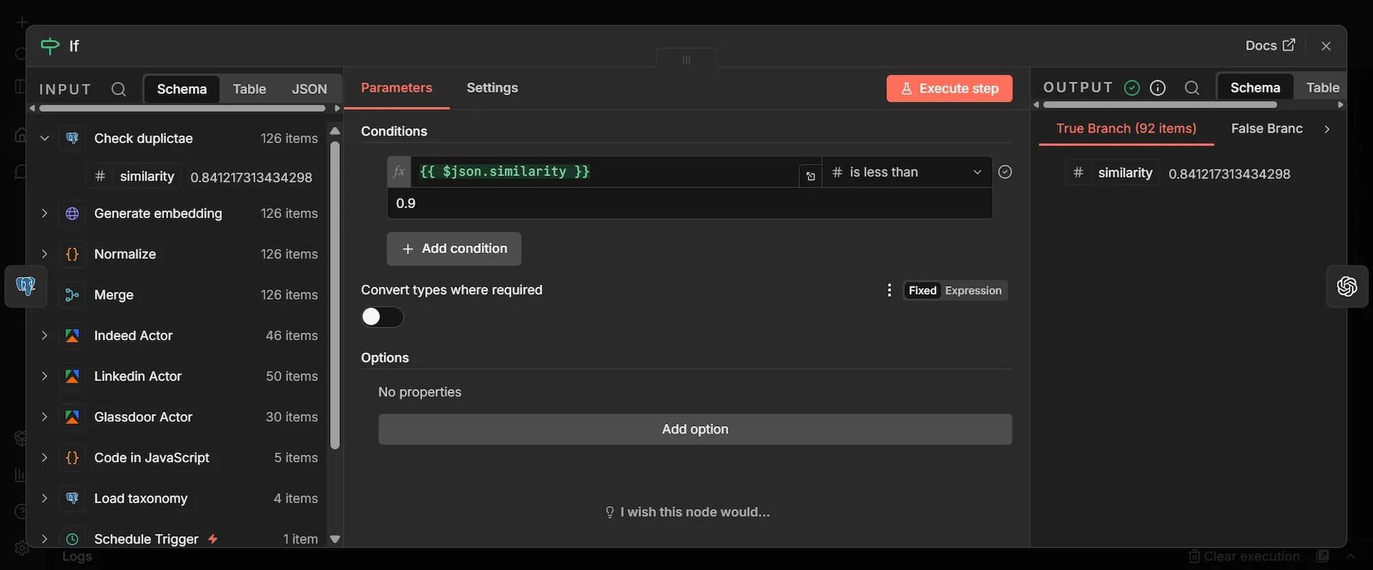 Opened If node