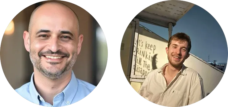 Profile pictures: Sponja cofounders Roee Tsur and Lior Benderski