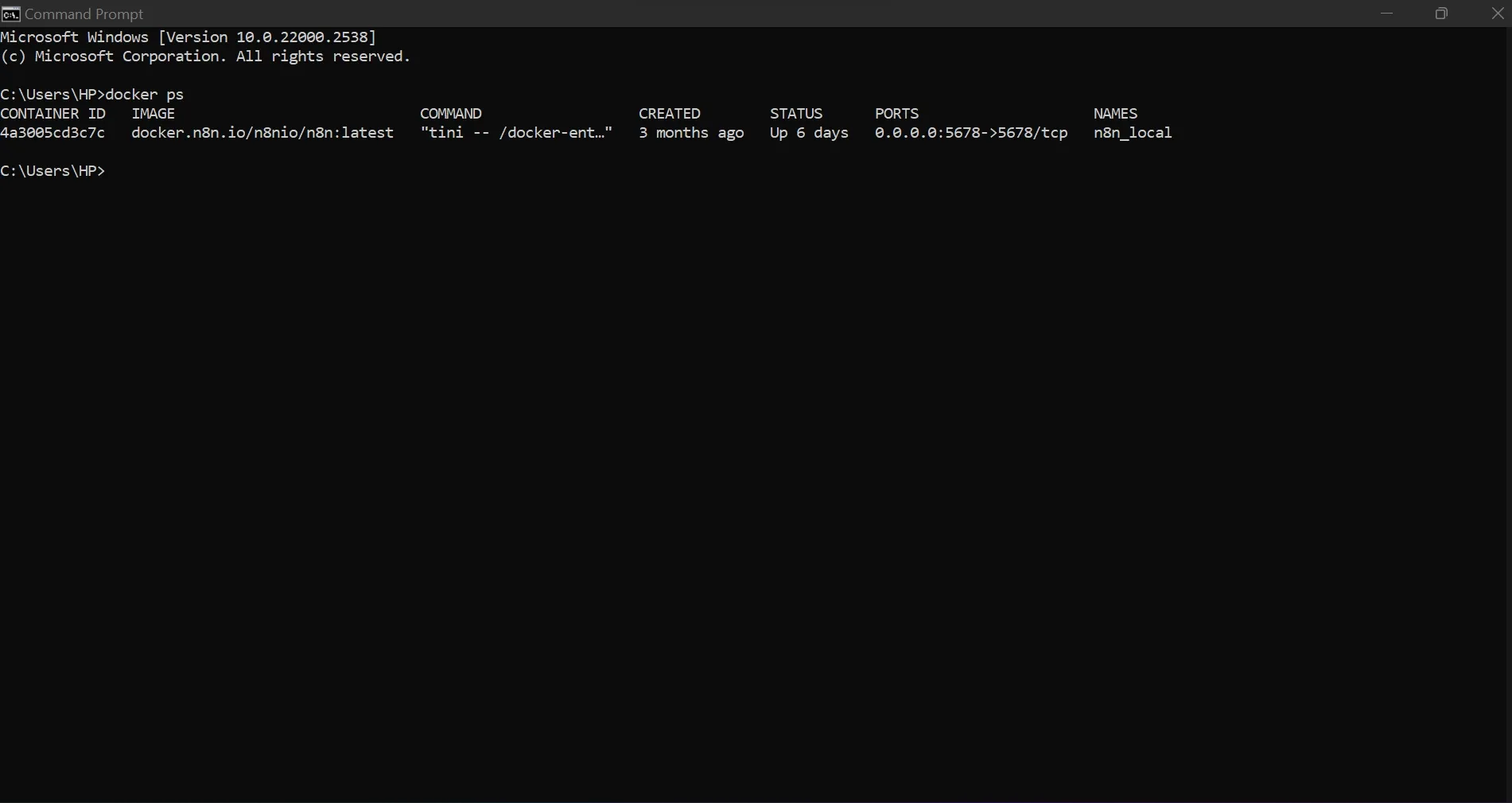 Open Command line interface