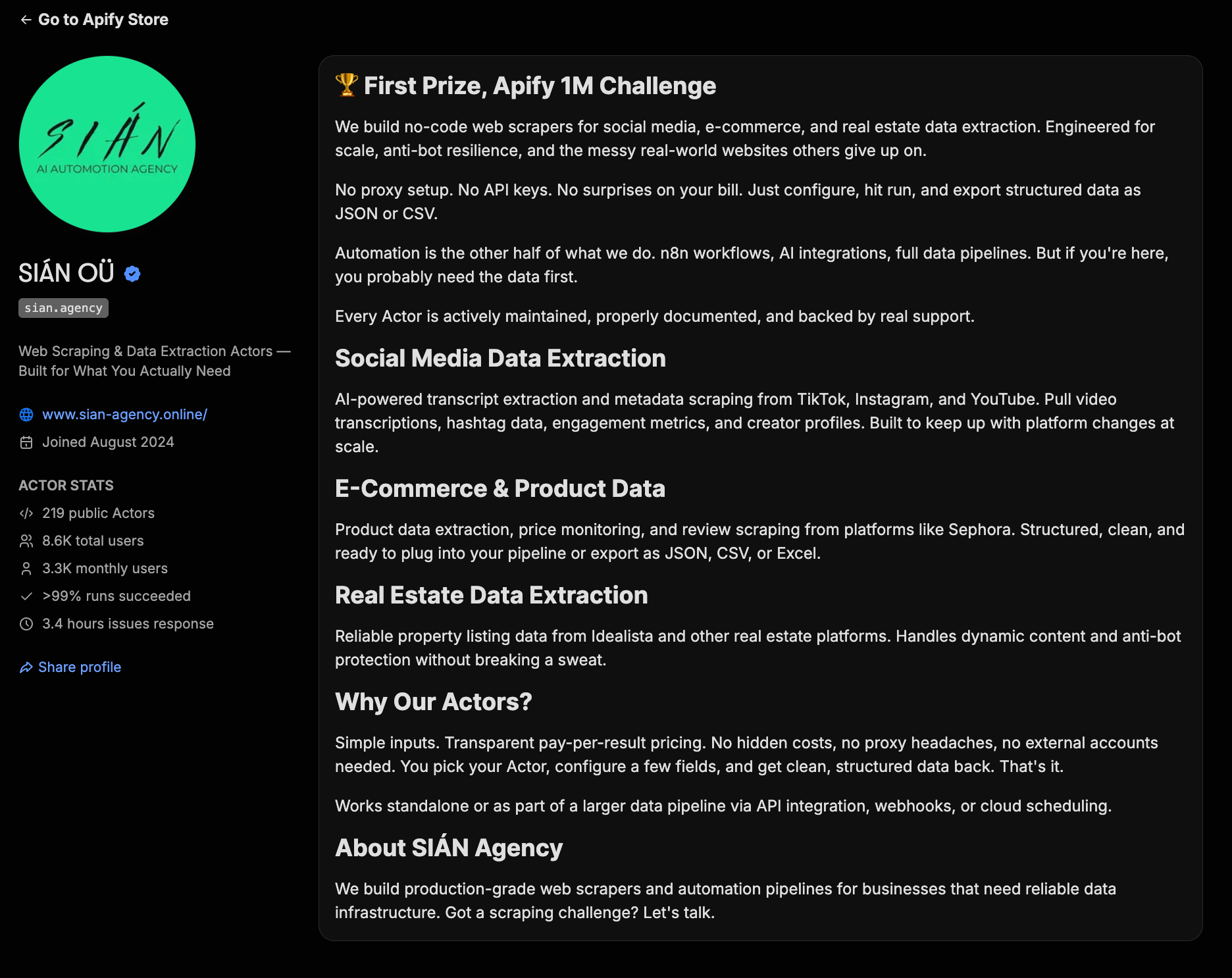 Rapha's profile on Apify