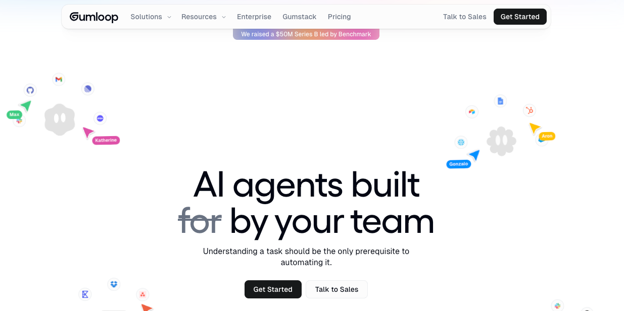 Gumloop homepage