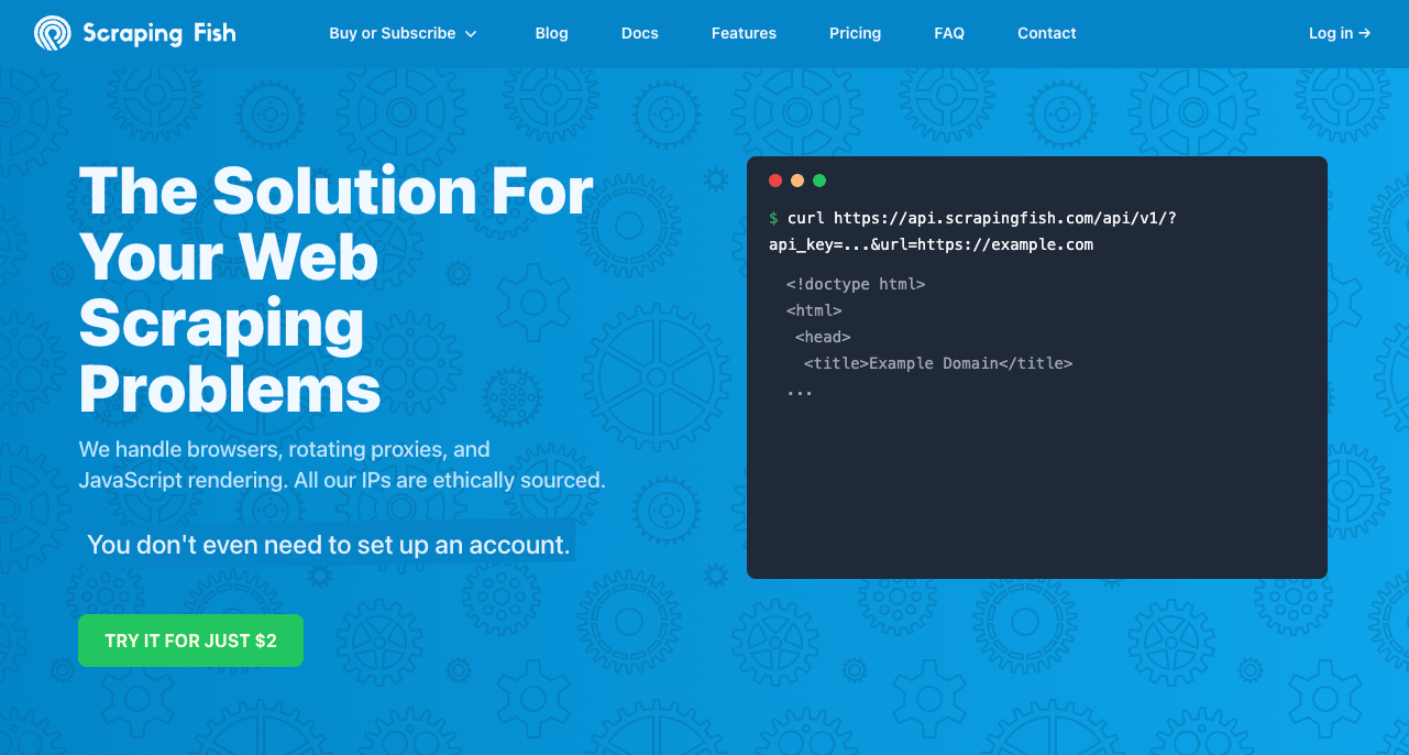 ScrapingFish - ScrapingBee alternative