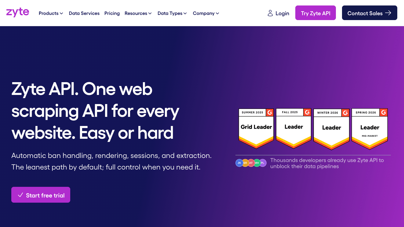 Zyte API - ScrapingBee alternative