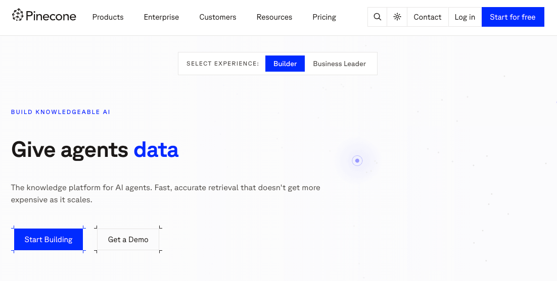 PInecone homepage