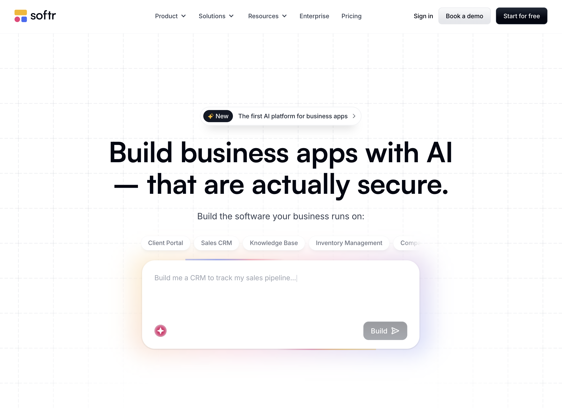 Softr homepage