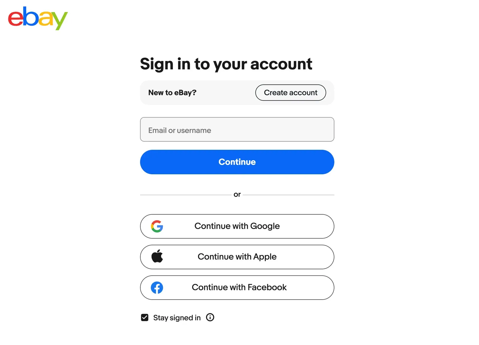 eBay sign-in page that blocks sold listings for signed-out visitors