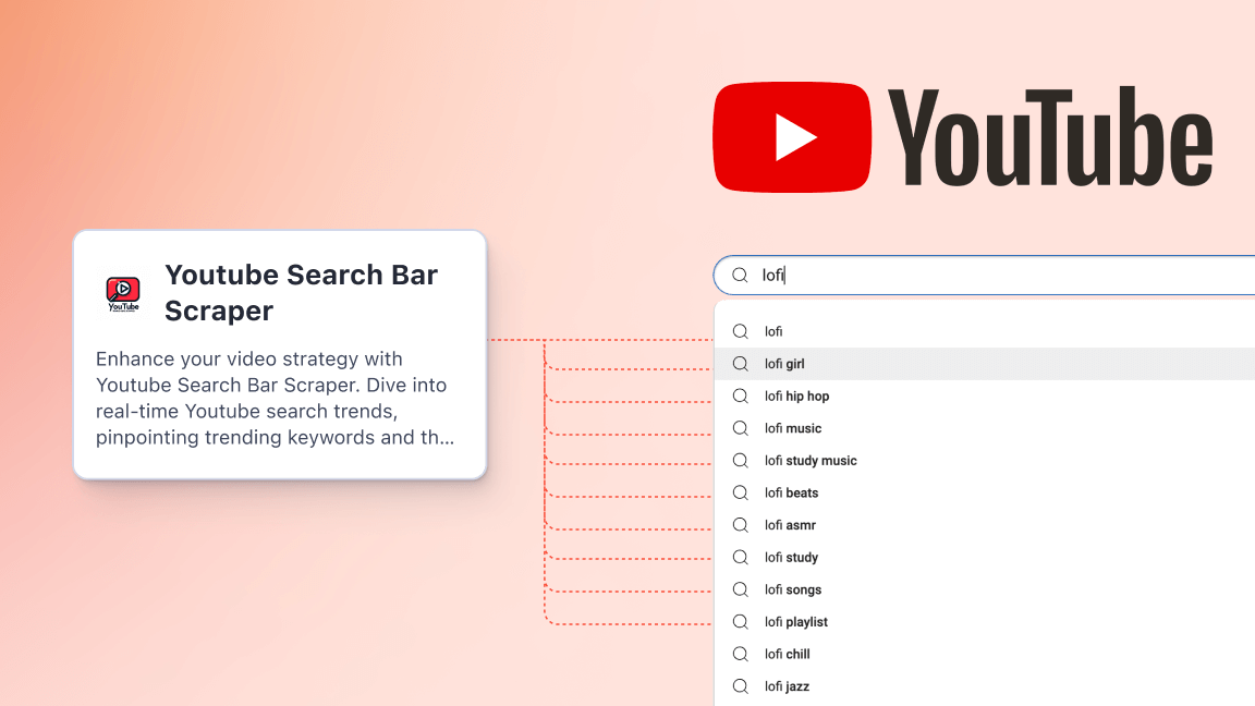 How to scrape keywords from the YouTube Search Bar