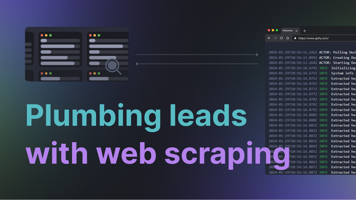Get plumbing leads with web scrapi
